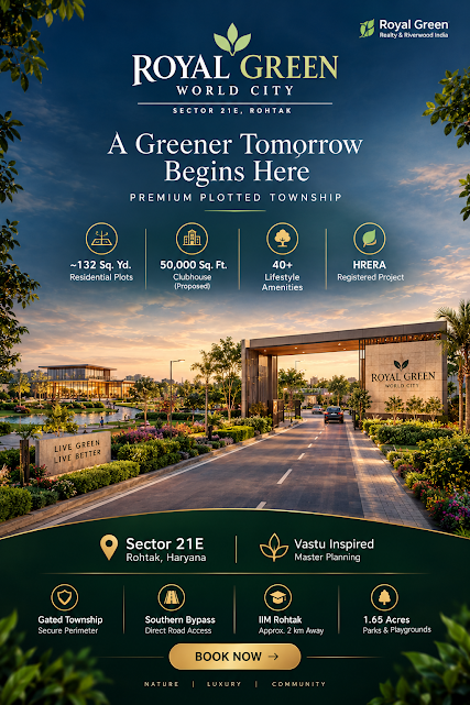 Royal Green World City Sector 21E Rohtak - Residential plots with tree-lined boulevards and parks